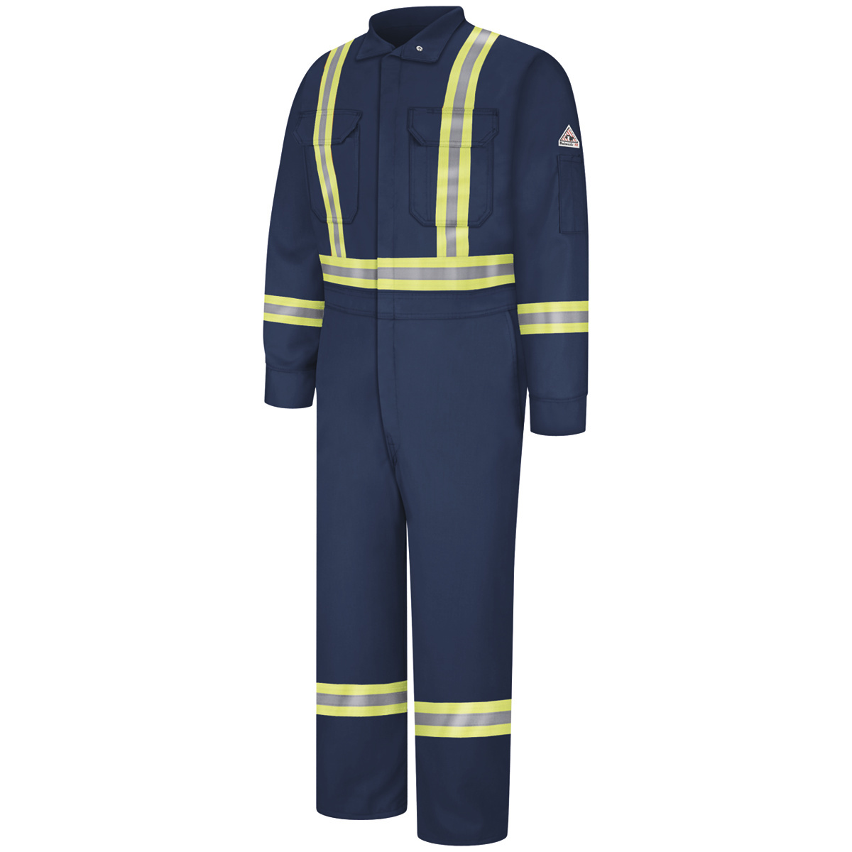 Bulwark® 52 Regular Navy Blue Westex Ultrasoft® Twill/Cotton/Nylon Flame Resistant Coveralls With Zipper Front Closure And Refle