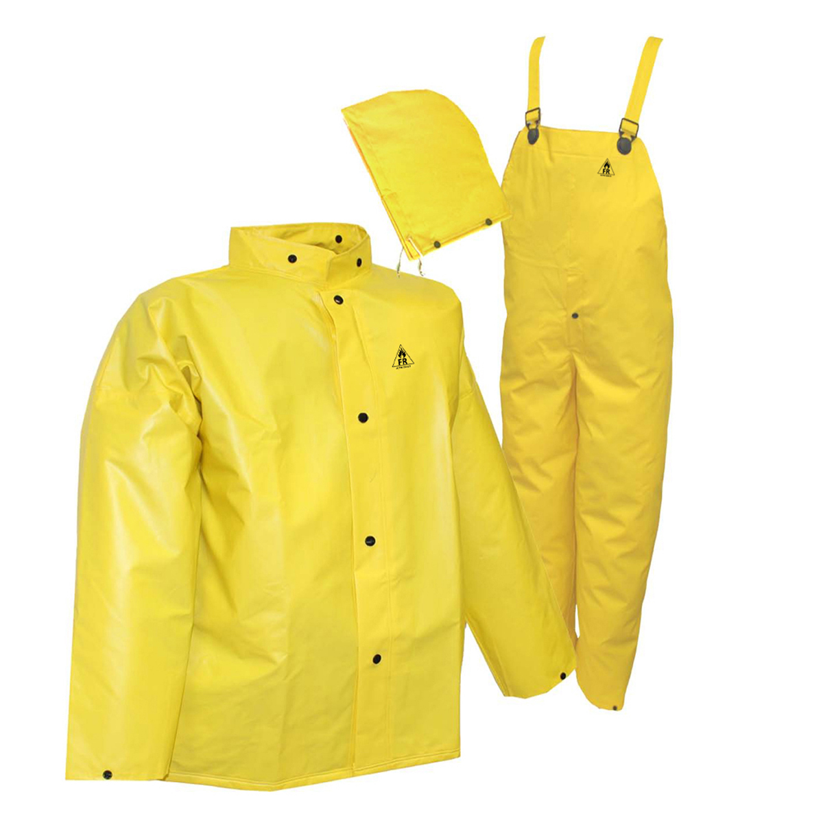 Tingley 3X Yellow  DuraScrim™ 10.5 mil PVC And Polyester 3-Piece Rain Suit With Front Snap