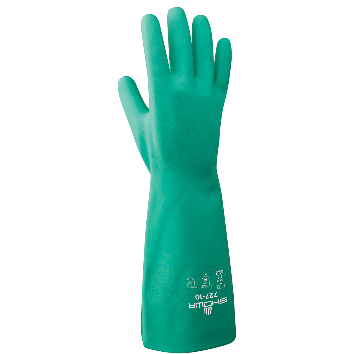 RADNOR® Size 11 Green 15 mil Nitrile Chemical Resistant Gloves
