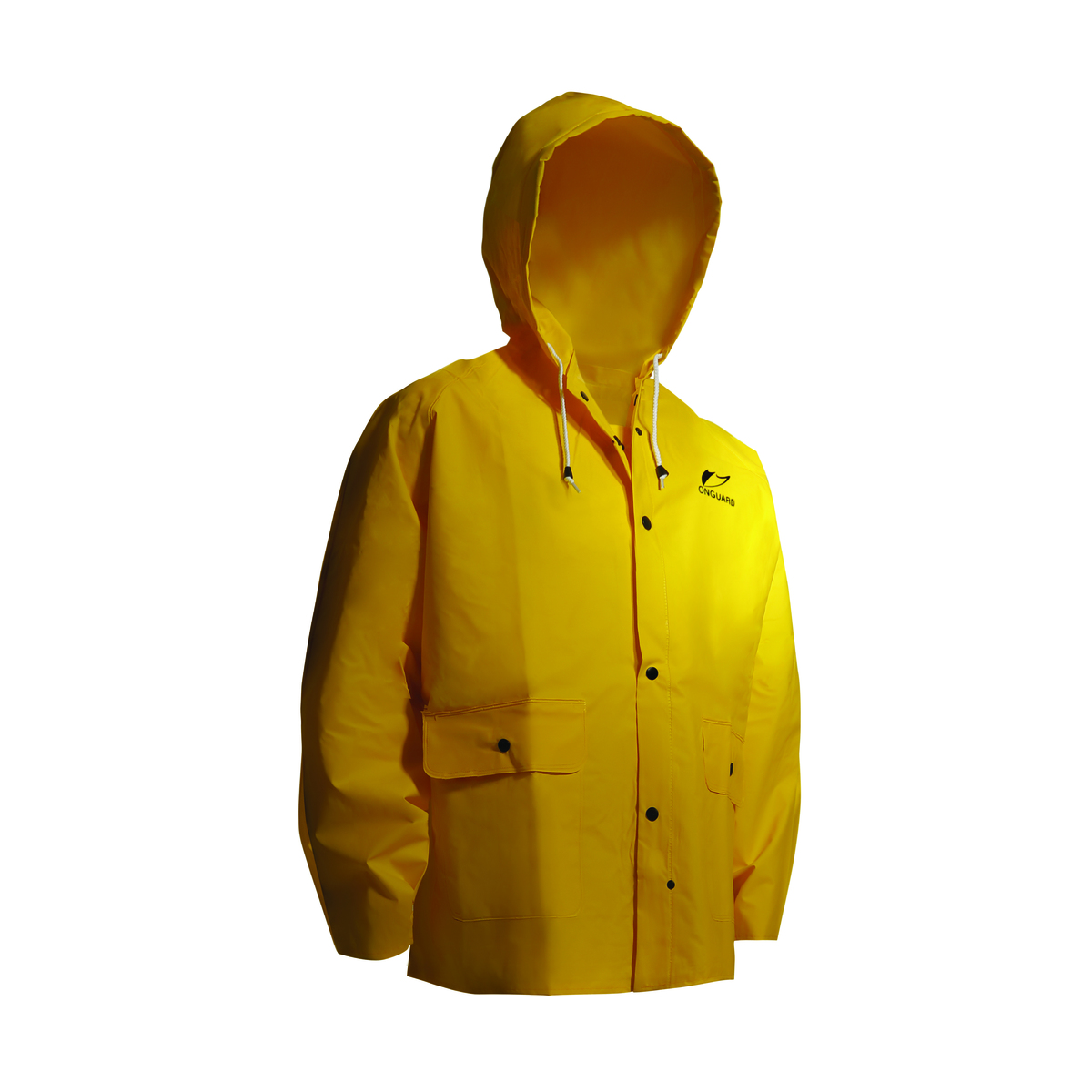 Dunlop® Protective Footwear X-Large Yellow Tuftex .3 mm Nylon/PVC Scrim Rain Jacket With Attached Hood