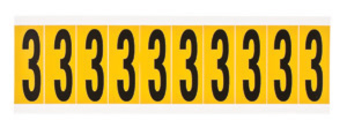 Brady 2 14 X 78 BlackYellow Vinyl Label 3 BRD1534-3 for sale online at autumn supply