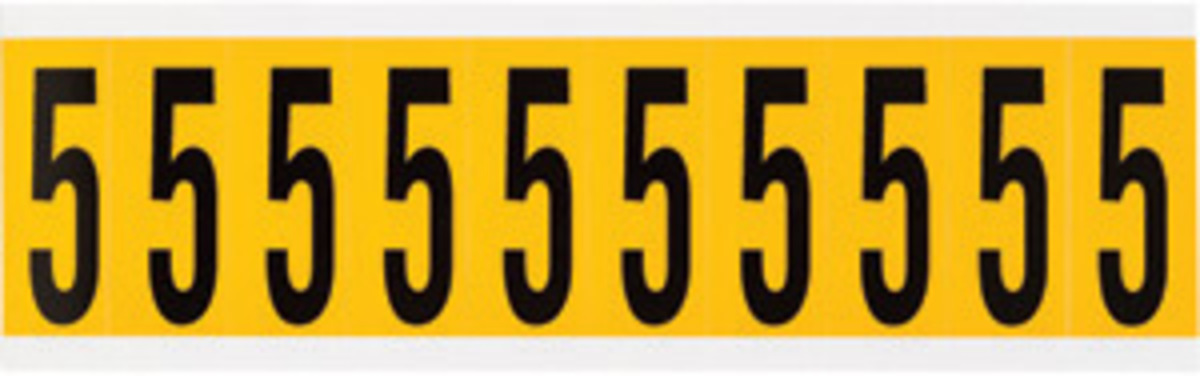 Brady 2 14 X 78 BlackYellow Vinyl Label 5 BRD1534-5 for sale online at autumn supply