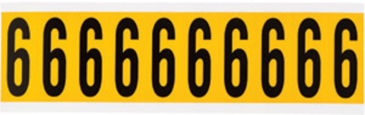 Brady 2 14 X 78 BlackYellow Vinyl Label 6 BRD1534-6 for sale online at autumn supply