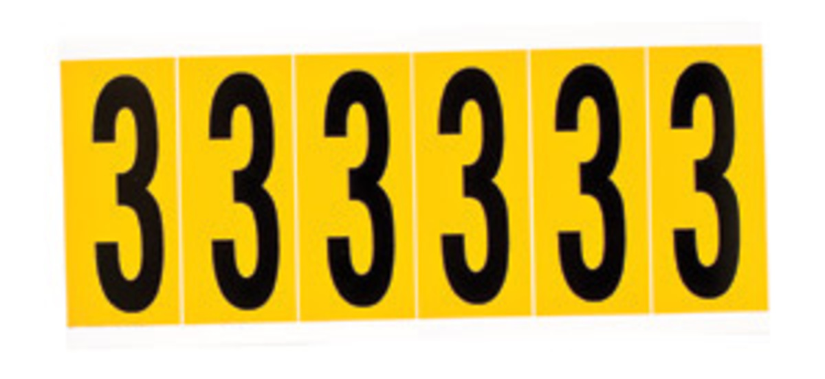 Brady 3 12 X 1 12 BlackYellow Vinyl Label BRD1550-3 for sale online at autumn supply