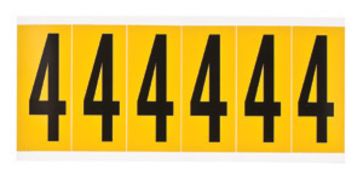 Brady 3 12 X 1 12 BlackYellow Vinyl Label 4 BRD1550-4 for sale online at autumn supply