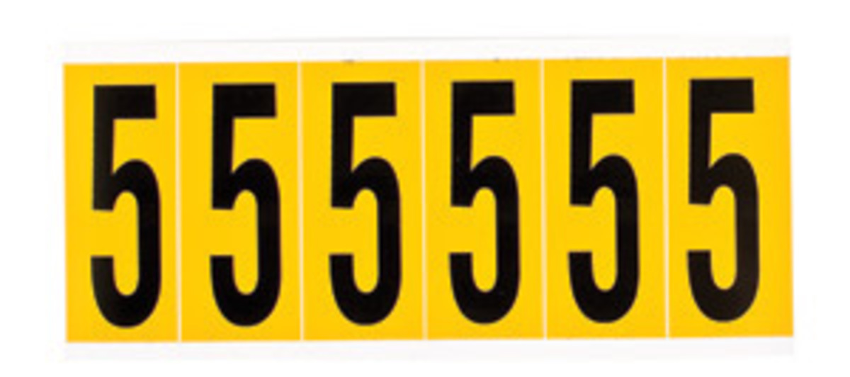 Brady 3 12 X 1 12 BlackYellow Vinyl Label 5 BRD1550-5 for sale online at autumn supply