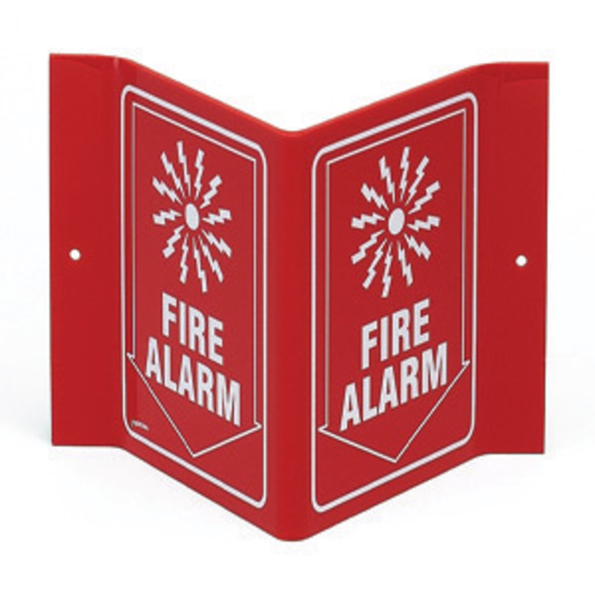 Brady 6 X 9 X 4 White On Red Acrylic Fire Alarm Sign BRDV1FL15A for sale online at autumn supply