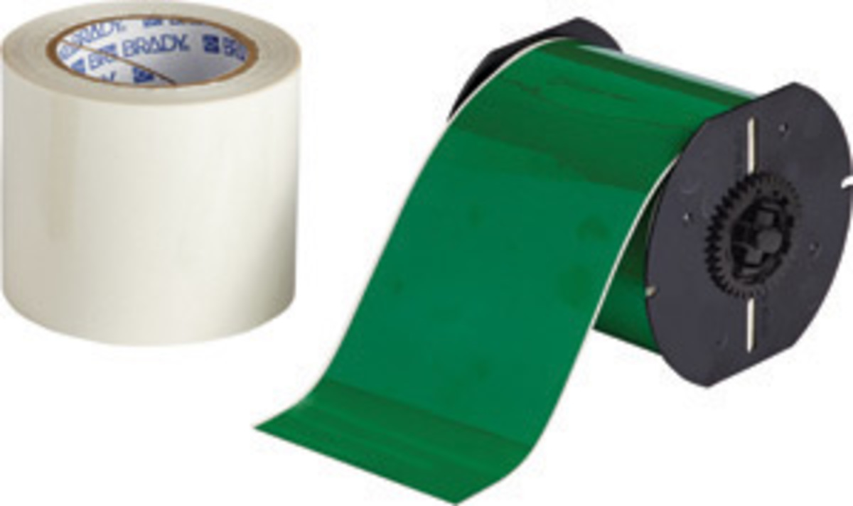 Brady 4 X 100 Green 8 mil Polyester B30 ToughStripe F BRD139934 for sale online at autumn supply