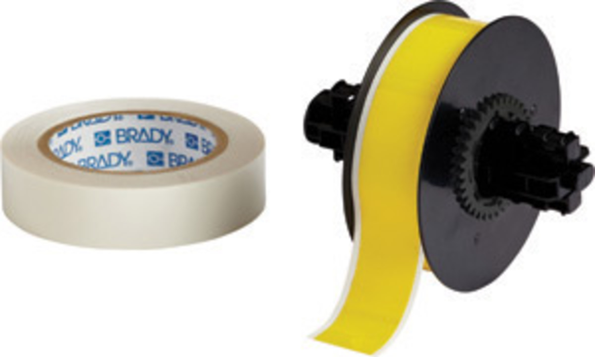 Yellow Floor Marking Tape: 8 mil Polyester B30 ToughStripe BRD139946 for sale online at autumn supply