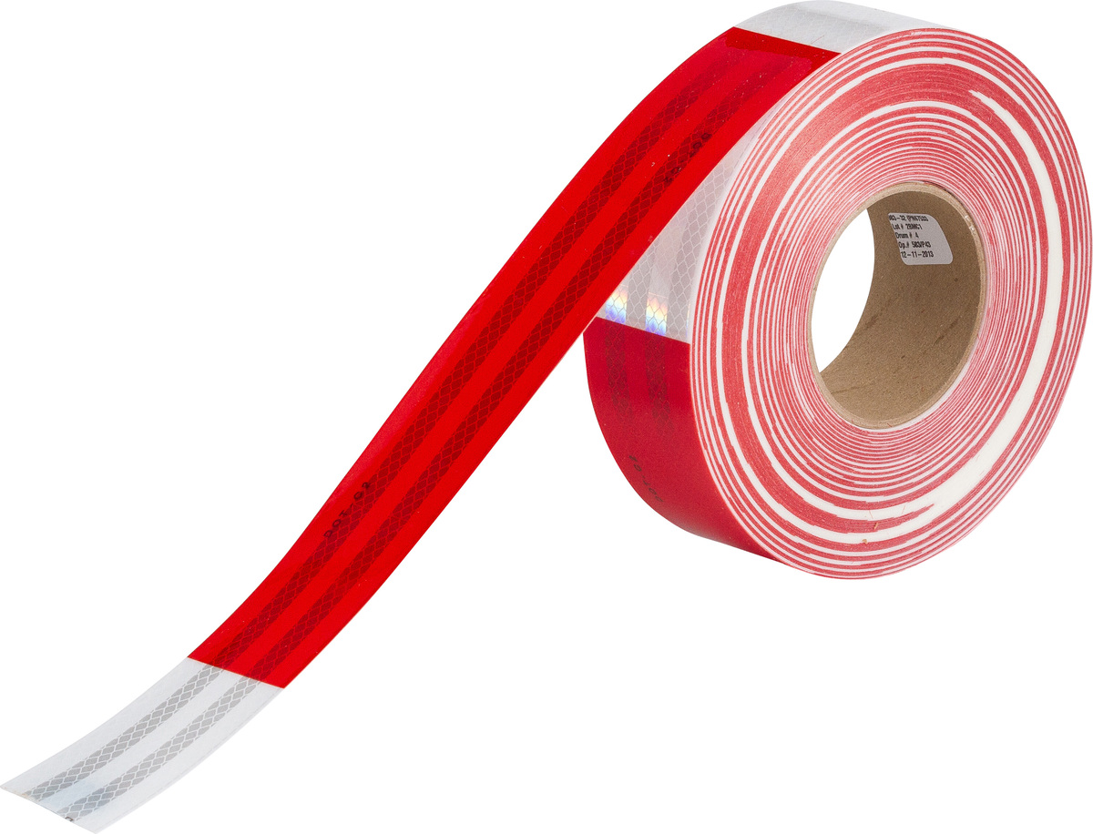 Brady 2 X 50 yd RedWhite Reflective Tape BRD76436 for sale online at autumn supply