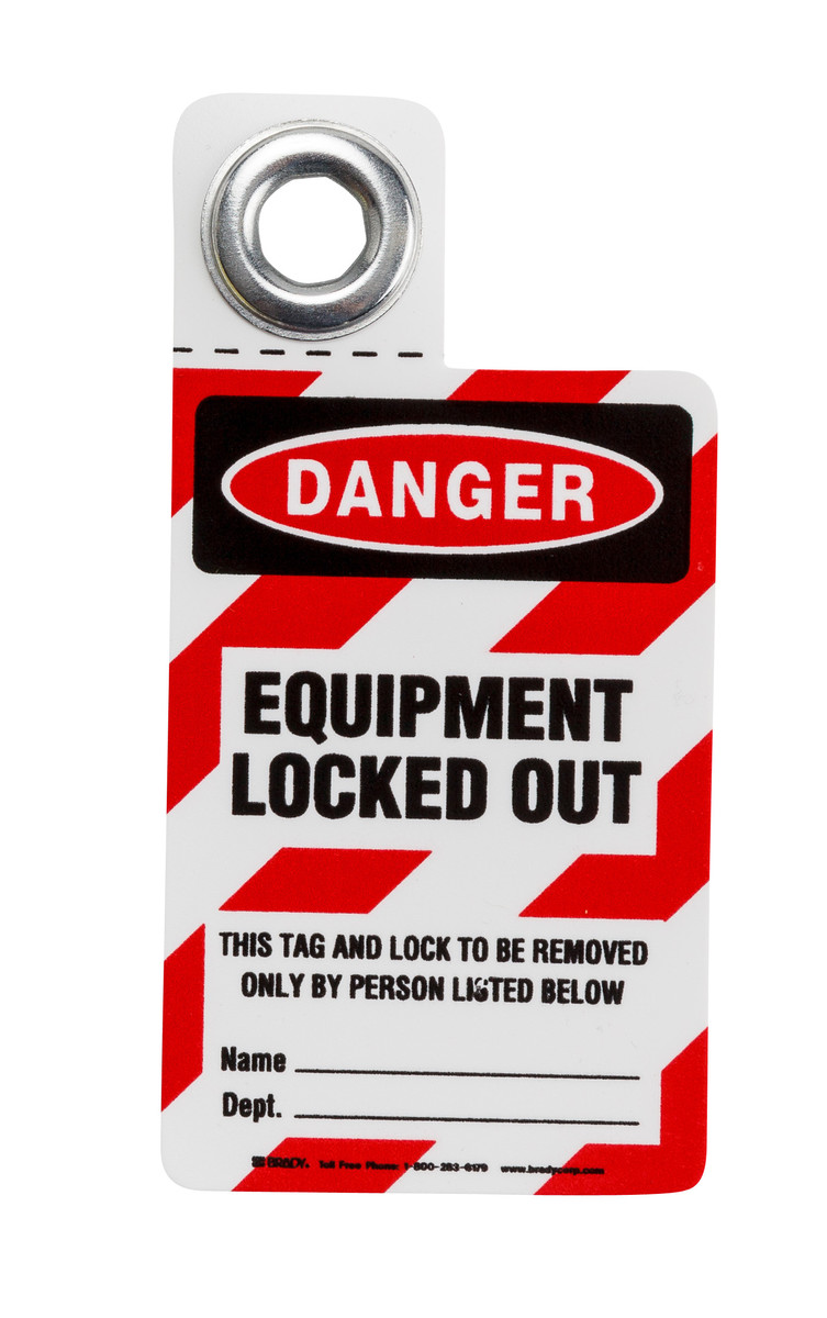 Brady 3 X 2 BlackRedWhite Vinyl Tag EQUIPMENT LOCKED BRD105722 for sale online at autumn supply