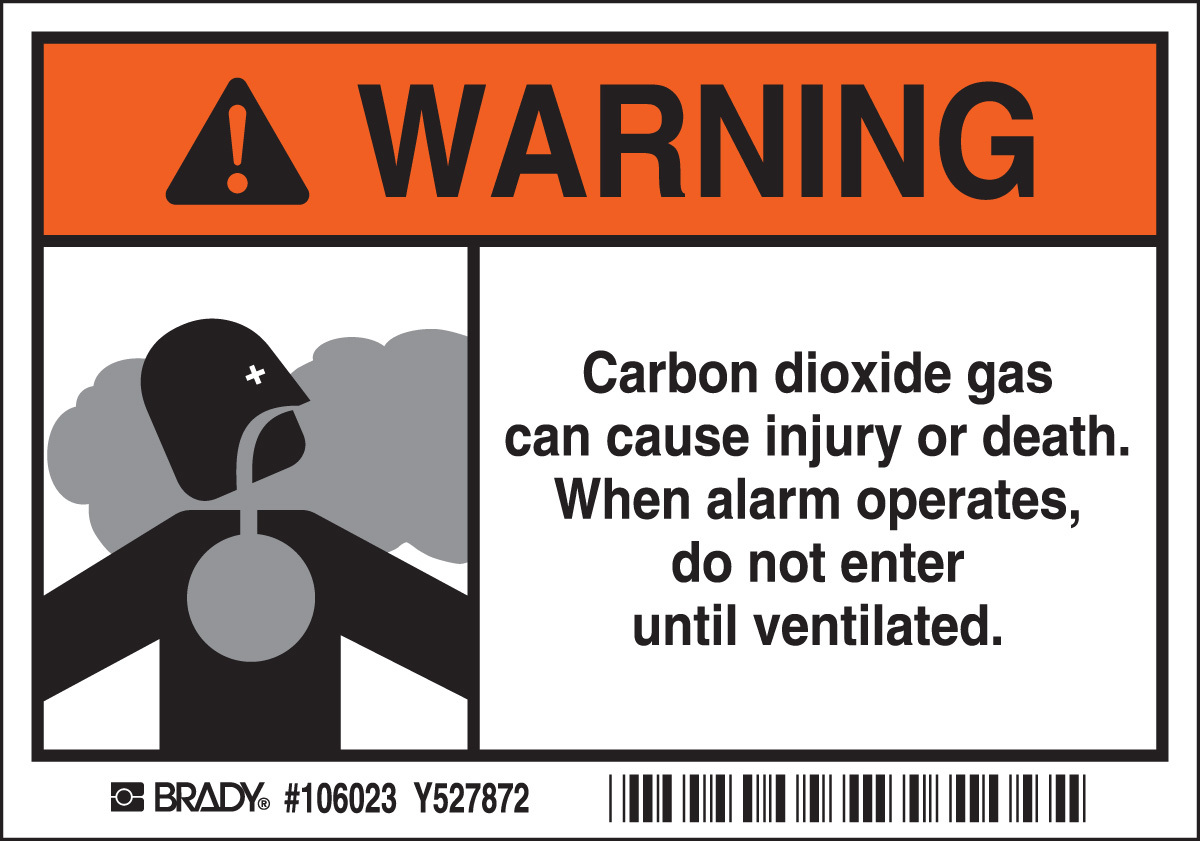 Brady 3 12 X 5 BlackGrayOrangeWhite Polyester Label C BRD106023 for sale online at autumn supply