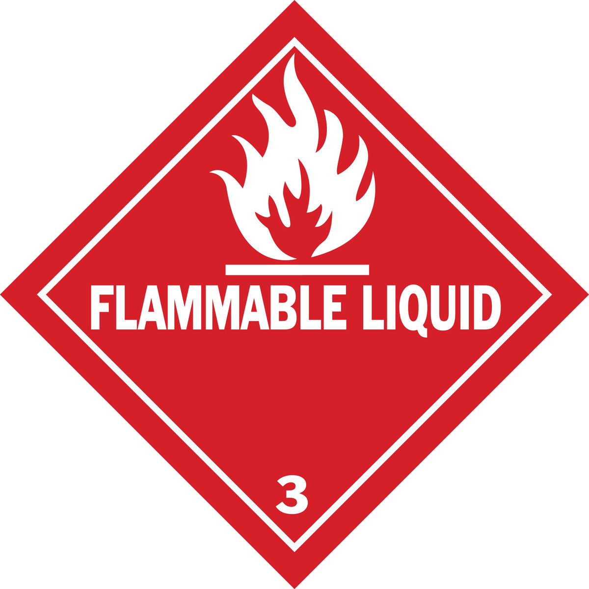 Brady 4 X 4 RedWhite Vinyl Label FLAMMABLE LIQUID 3 BRD121067 for sale online at autumn supply