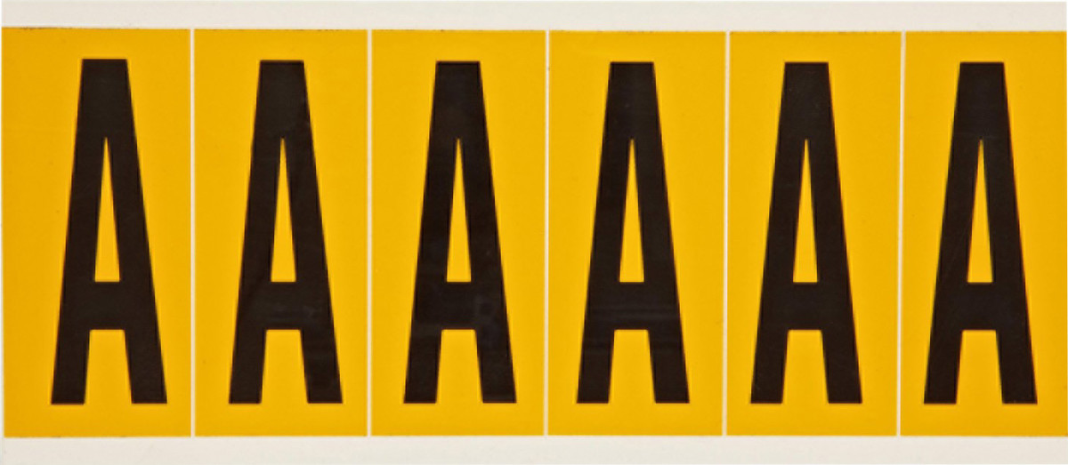 Brady 3 12 X 1 12 BlackYellow Vinyl Label A BRD1550-A for sale online at autumn supply