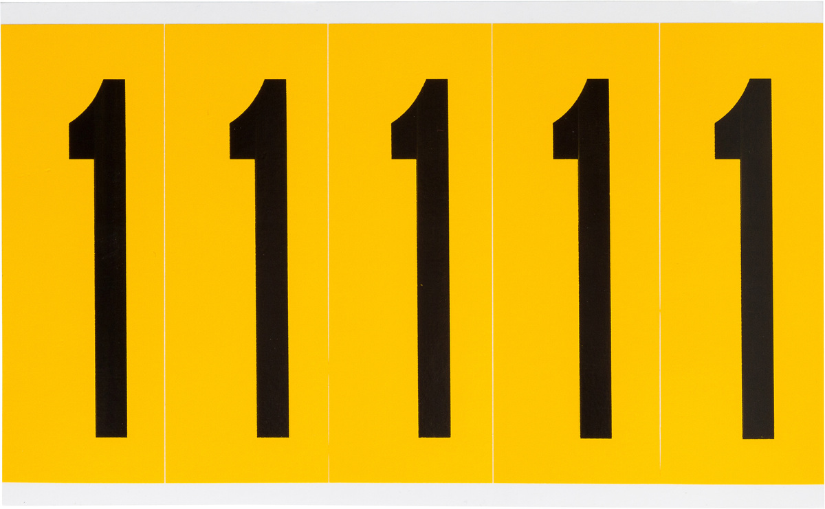 Brady 5 X 1 34 BlackYellow Vinyl Label BRD1560-1 for sale online at autumn supply