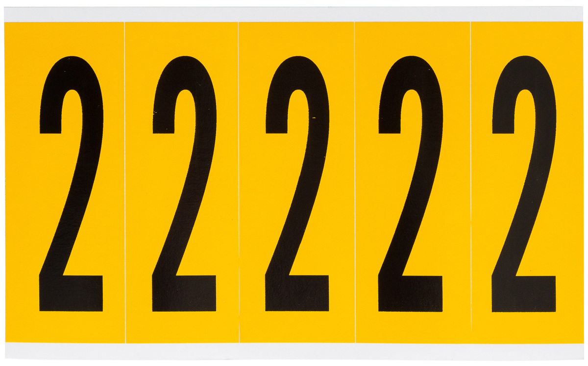 Brady 5 X 1 34 BlackYellow Vinyl Label 2 BRD1560-2 for sale online at autumn supply