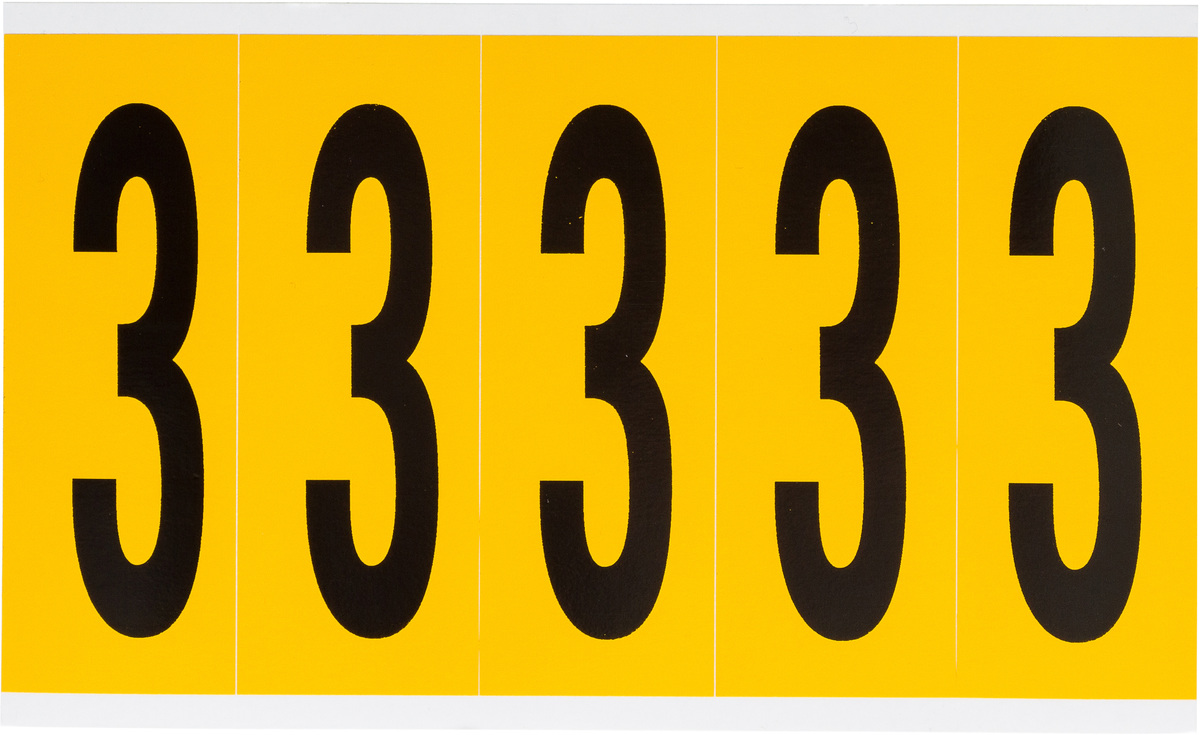 Brady 5 X 1 34 BlackYellow Vinyl Label BRD1560-3 for sale online at autumn supply