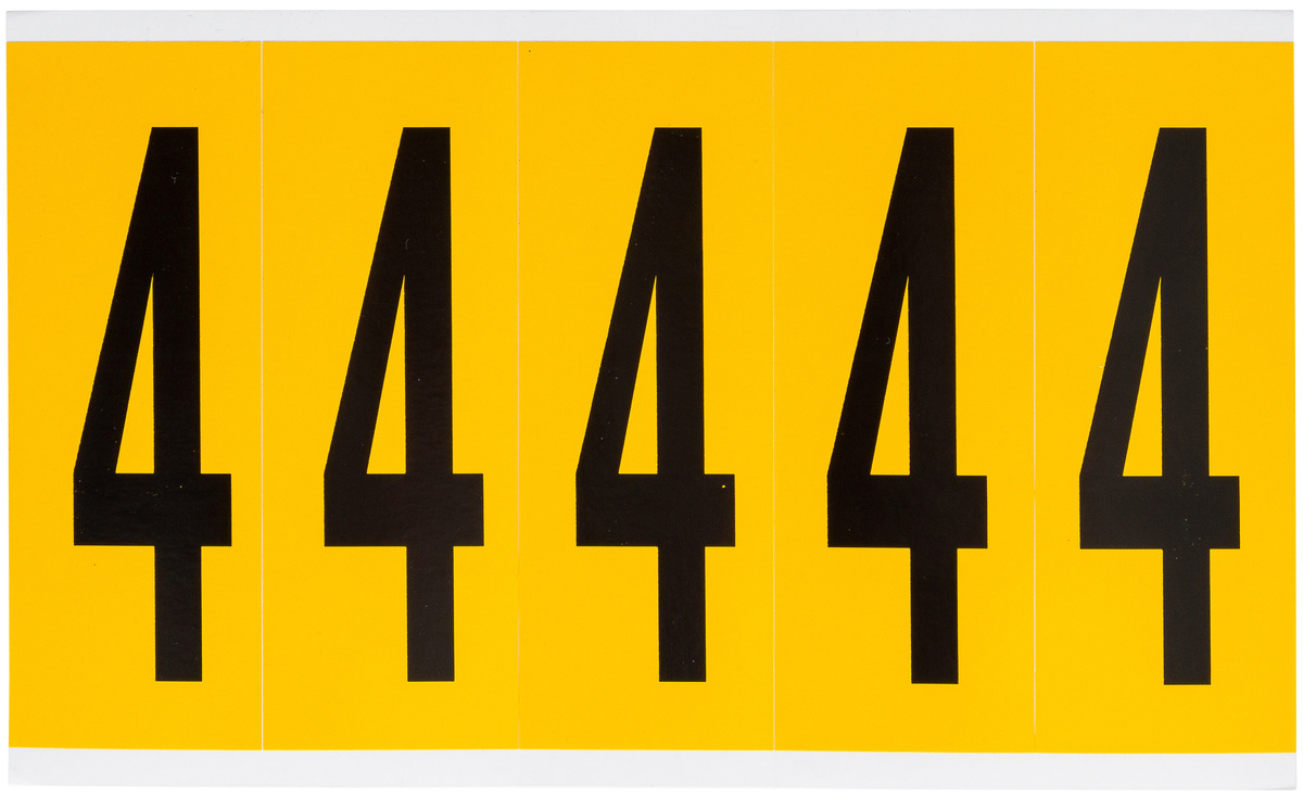 Brady 5 X 1 34 BlackYellow Vinyl Label BRD1560-4 for sale online at autumn supply