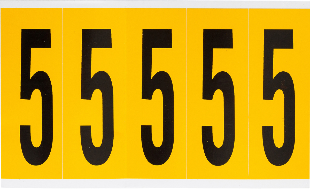 Brady 5 X 1 34 BlackYellow Vinyl Label BRD1560-5 for sale online at autumn supply