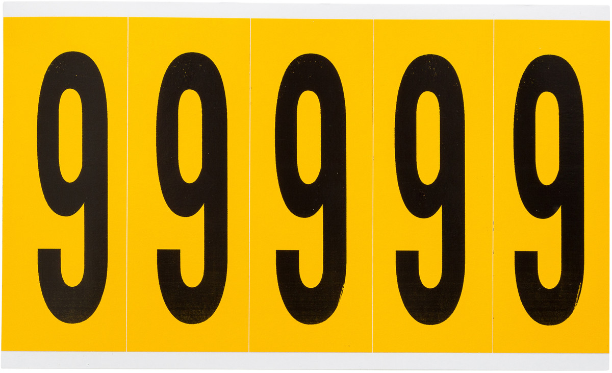 Brady 5 X 1 34 BlackYellow Vinyl Label 9 BRD1560-9 for sale online at autumn supply