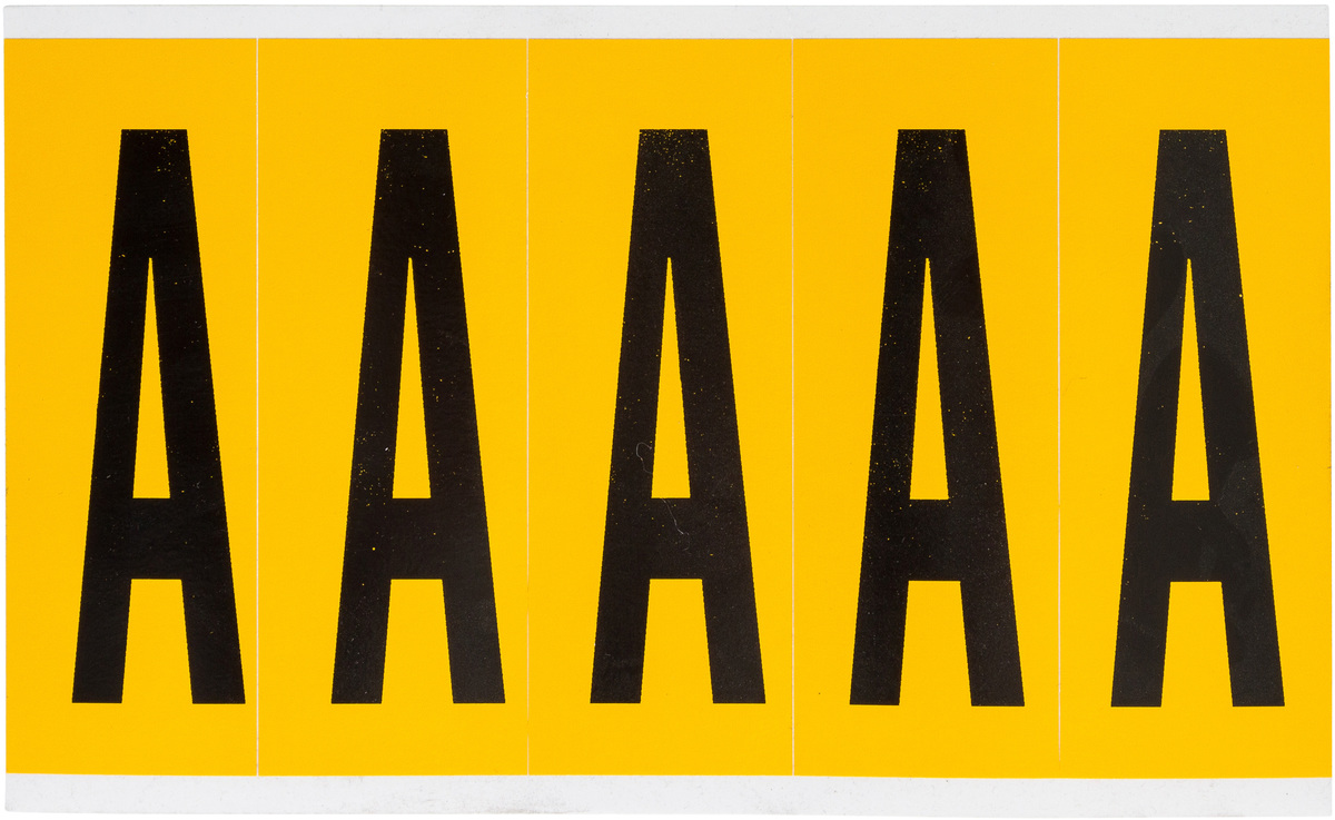 Brady 5 X 1 34 BlackYellow Vinyl Label A BRD1560-A for sale online at autumn supply