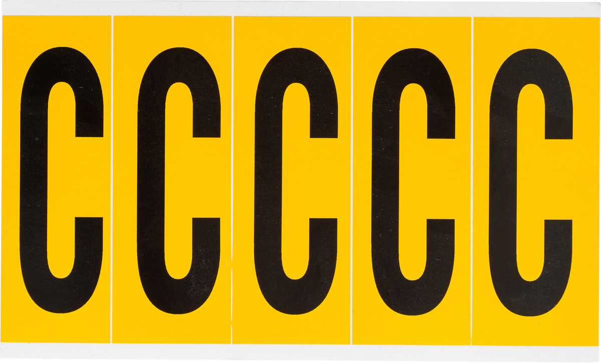 Brady 5 X 1 34 BlackYellow Vinyl Label C BRD1560-C for sale online at autumn supply