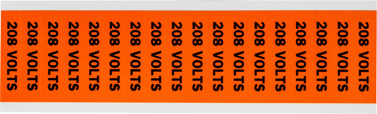 Brady 12 X 2 14 BlackOrange Coated Fabric Vinyl Label BRD44306 for sale online at autumn supply