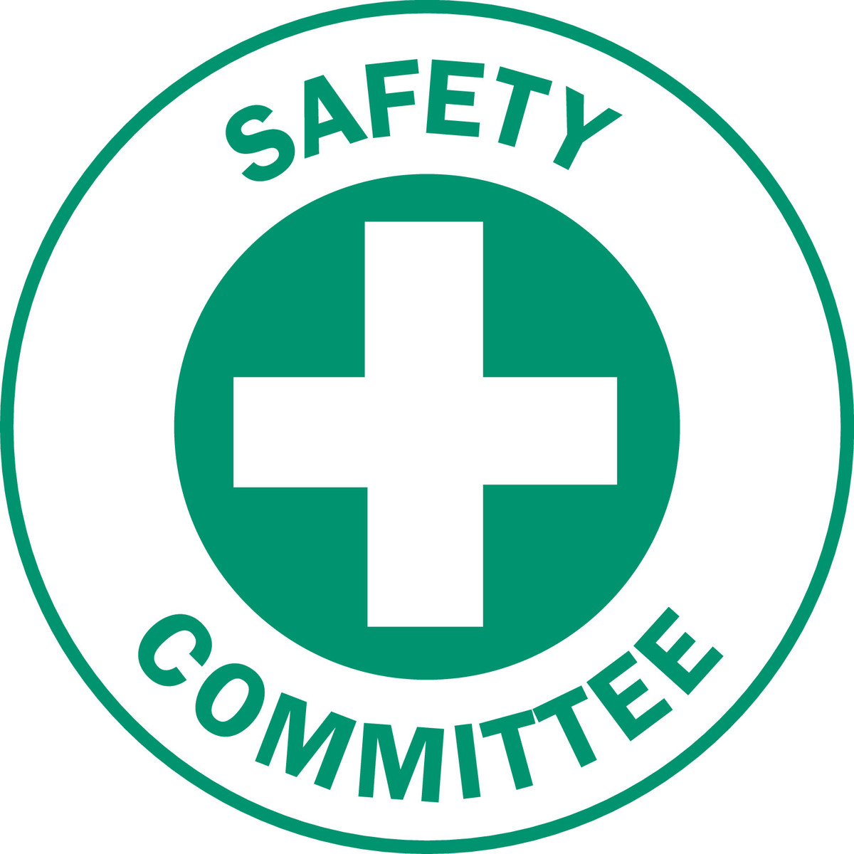 Brady 2 GreenWhite Vinyl Label SAFETY COMMITTEE BRD45330 for sale online at autumn supply