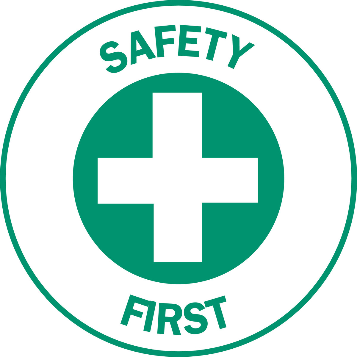 Brady 2 GreenWhite Vinyl Label SAFETY FIRST BRD49581 for sale online at autumn supply