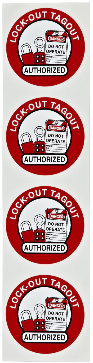 Brady 2 BlackRedWhite Vinyl Label LOCKOUT TAGOUT AUTH BRD50193 for sale online at autumn supply