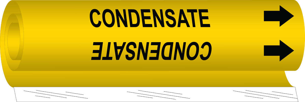 Brady 26 X 12 BlackYellow Polyester Pipe Marker CONDE BRD5662-II for sale online at autumn supply