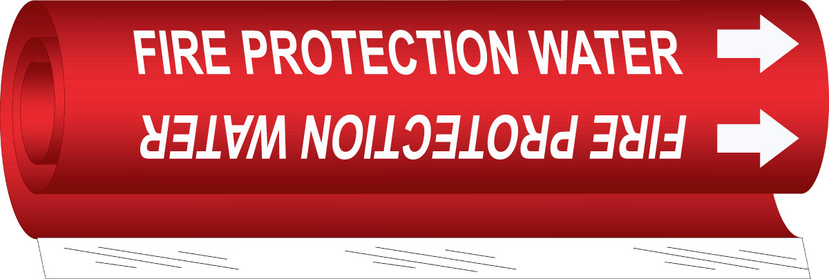 Brady 9 X 8 WhiteRed Polyester Pipe Marker FIRE PROTE BRD5689-I for sale online at autumn supply