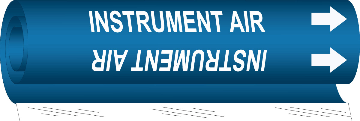 Brady 8 X 5 WhiteBlue Polyester Pipe Marker INSTRUMEN BRD5716-O for sale online at autumn supply