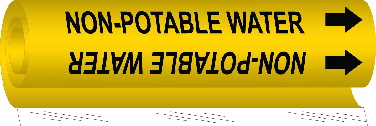 Brady 9 X 8 BlackYellow Polyester Pipe Marker NONPOTA BRD5730-I for sale online at autumn supply