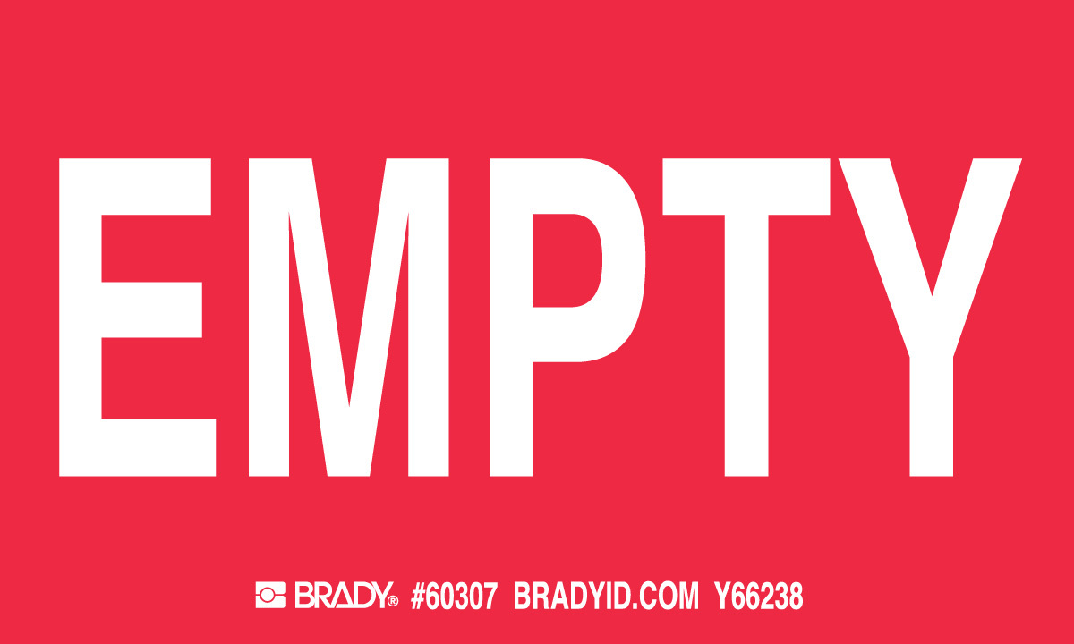 Brady 3 X 5 WhiteRed Paper Label EMPTY BRD60307 for sale online at autumn supply