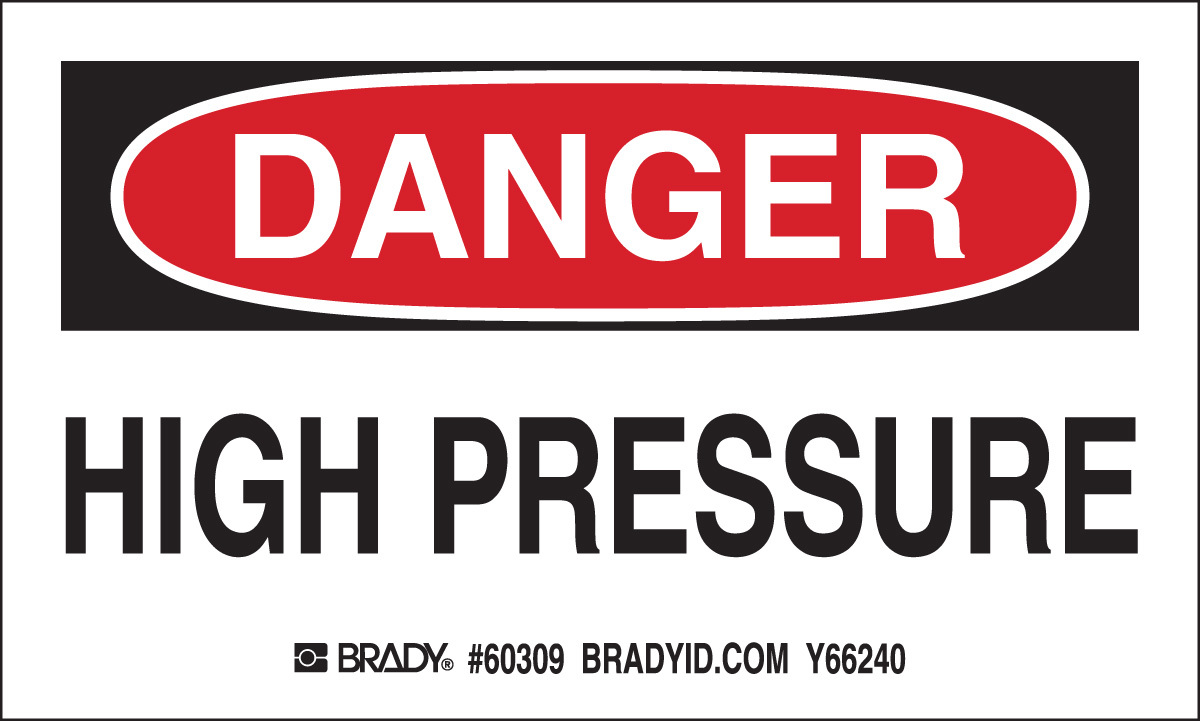 Brady 3 X 5 BlackRedWhite Paper Label HIGH PRESSURE BRD60309 for sale online at autumn supply