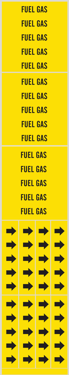 Brady 2 14 X 2 34 BlackYellow Vinyl Pipe Marker FUEL BRD7114-3C for sale online at autumn supply