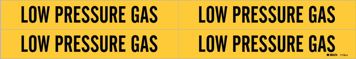 Brady 1 18 X 7 BlackYellow Vinyl Pipe Marker LOW PRES BRD7176-4 for sale online at autumn supply