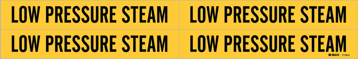Brady 1 18 X 7 BlackYellow Vinyl Pipe Marker LOW PRES BRD7179-4 for sale online at autumn supply