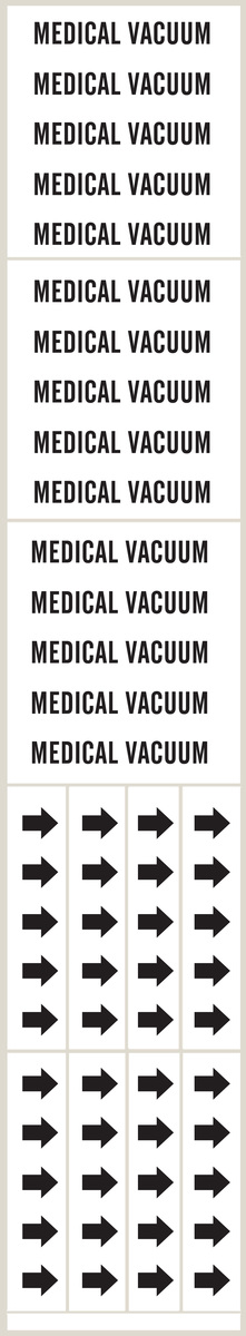 Brady 2 14 X 2 34 BlackWhite Vinyl Pipe Marker MEDICA BRD7186-3C for sale online at autumn supply