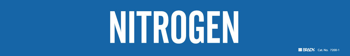 Brady 2 14 X 14 WhiteBlue Vinyl Pipe Marker NITROGEN BRD7200-1 for sale online at autumn supply