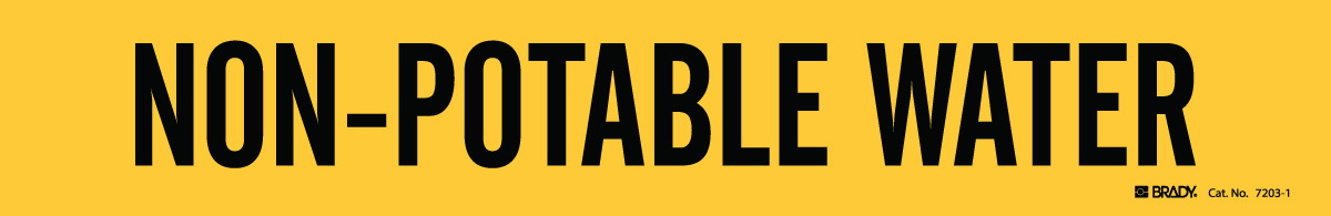 Brady 2 14 X 14 BlackYellow Vinyl Pipe Marker NONPOTA BRD7203-1 for sale online at autumn supply