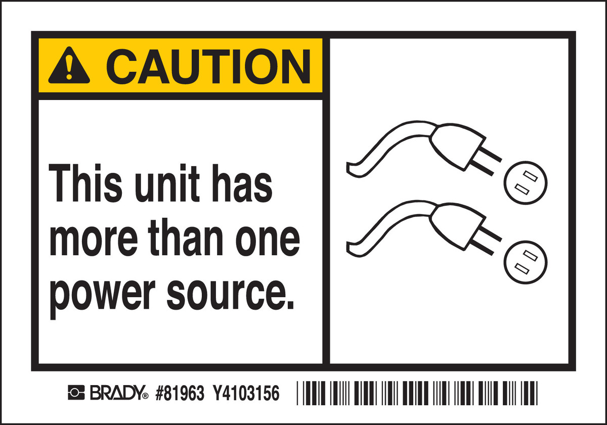 Brady 3 12 X 5 BlackYellowWhite Polyester Label THIS BRD81963 for sale online at autumn supply