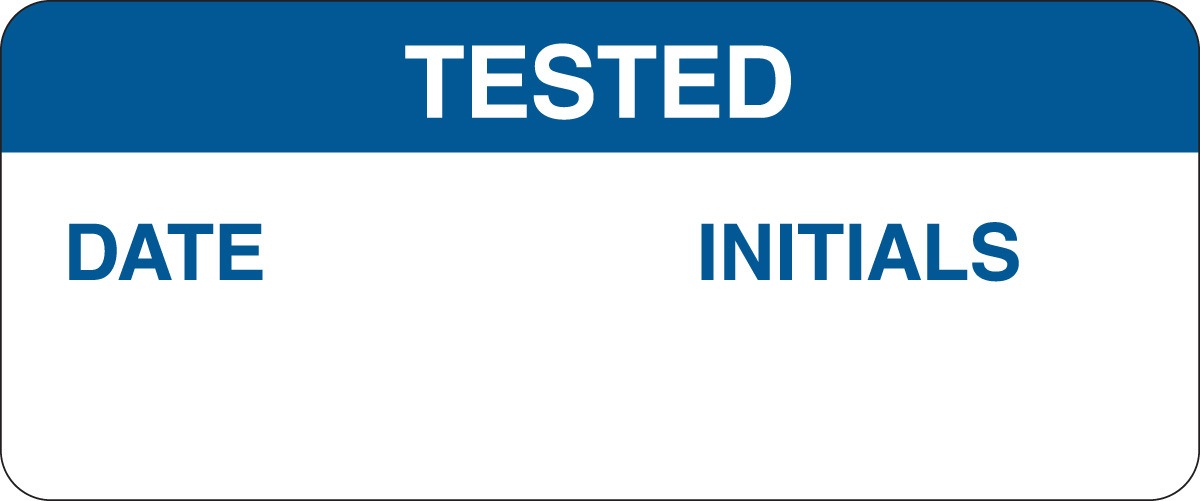 Brady 58 X 1 12 BlueWhite Polyester Label TESTED DATE BRD82588 for sale online at autumn supply