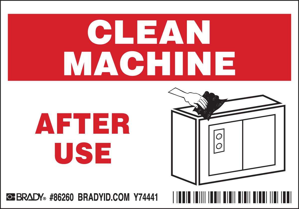 Brady 3 12 X 5 BlackRedWhite Polyester Label AFTER USE BRD86260 for sale online at autumn supply