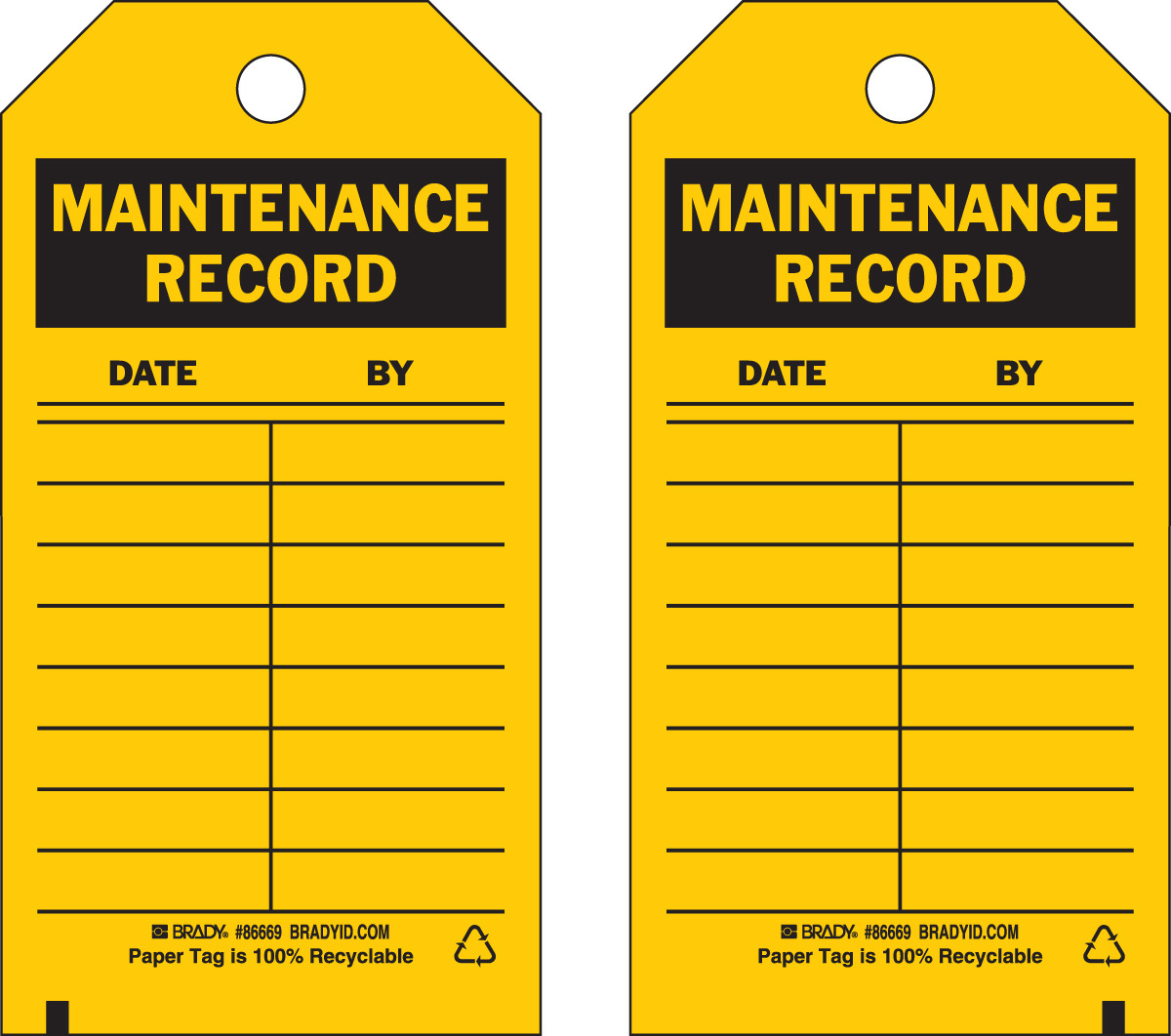 Brady 5 34 X 3 BlackYellow Cardstock Tag DATE BY BRD86669 for sale online at autumn supply