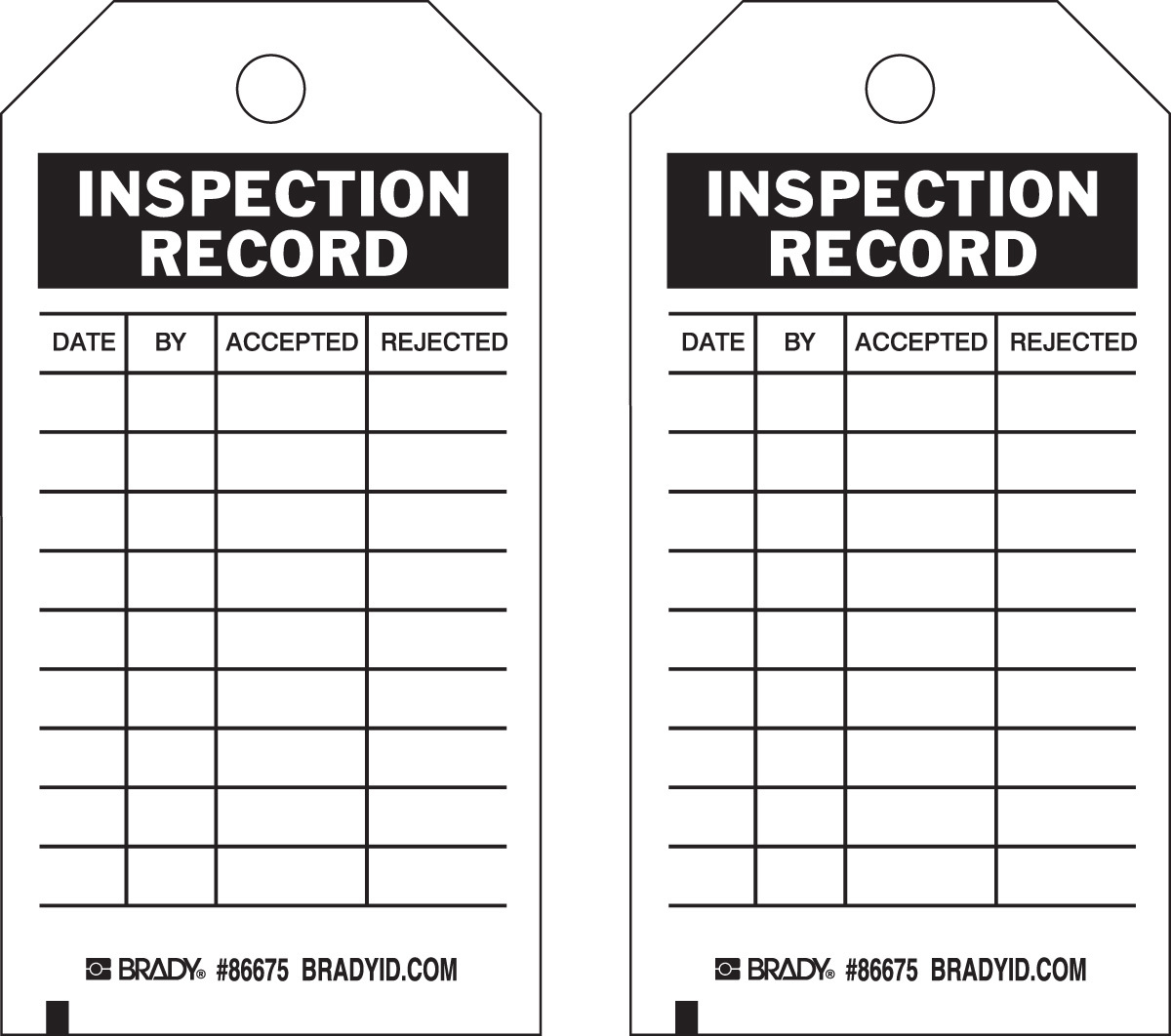 Brady 5 34 X 3 BlackWhite Cardstock Tag DATE BY ACCEP BRD86675 for sale online at autumn supply