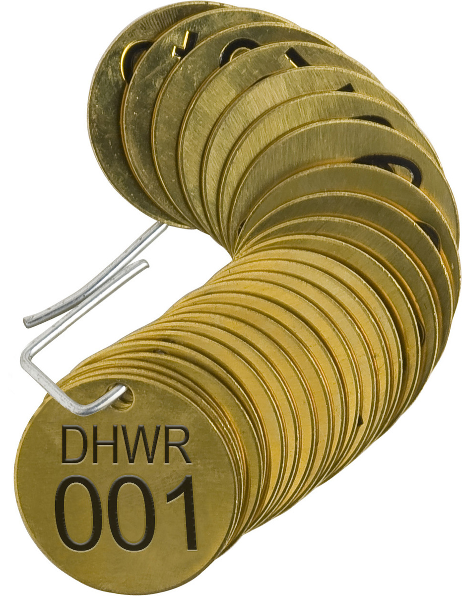 Brady 1 12 BlackBrass Tag DHWR BRD87311 for sale online at autumn supply