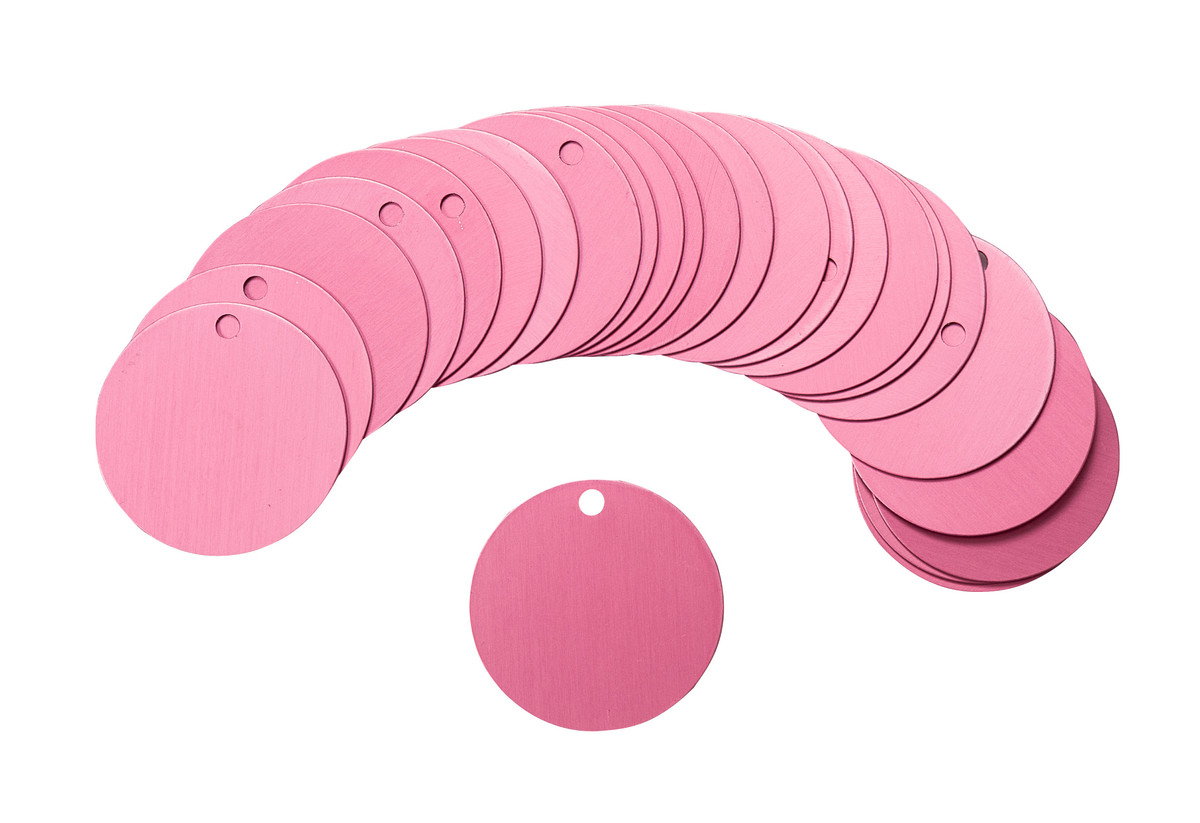 Brady 1 12 Pink Aluminum Tag BRD87603 for sale online at autumn supply