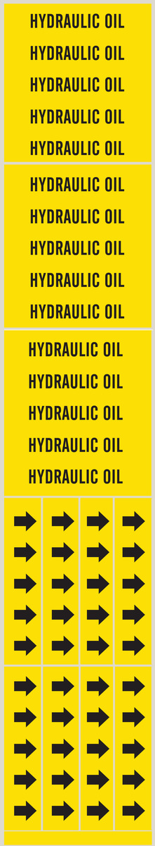 Brady 2 14 X 2 34 BlackYellow Vinyl Pipe Marker HYDRA BRD87903 for sale online at autumn supply